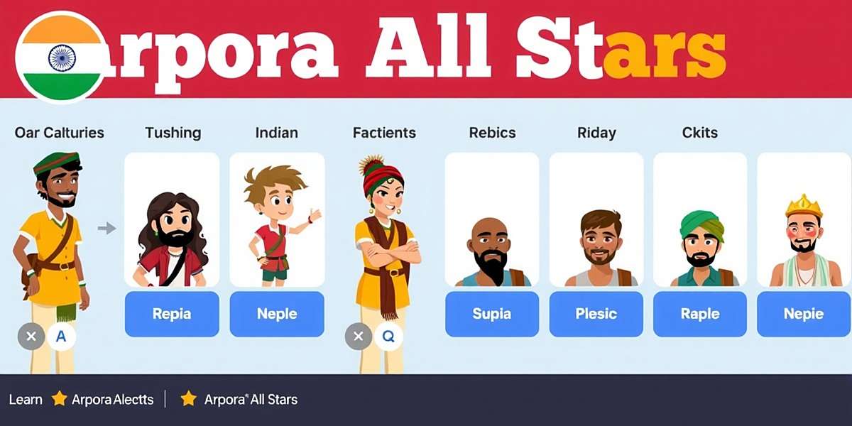 Arpora All Stars Team Composition Arpora All Stars team selection screen showing diverse characters from different Indian regions